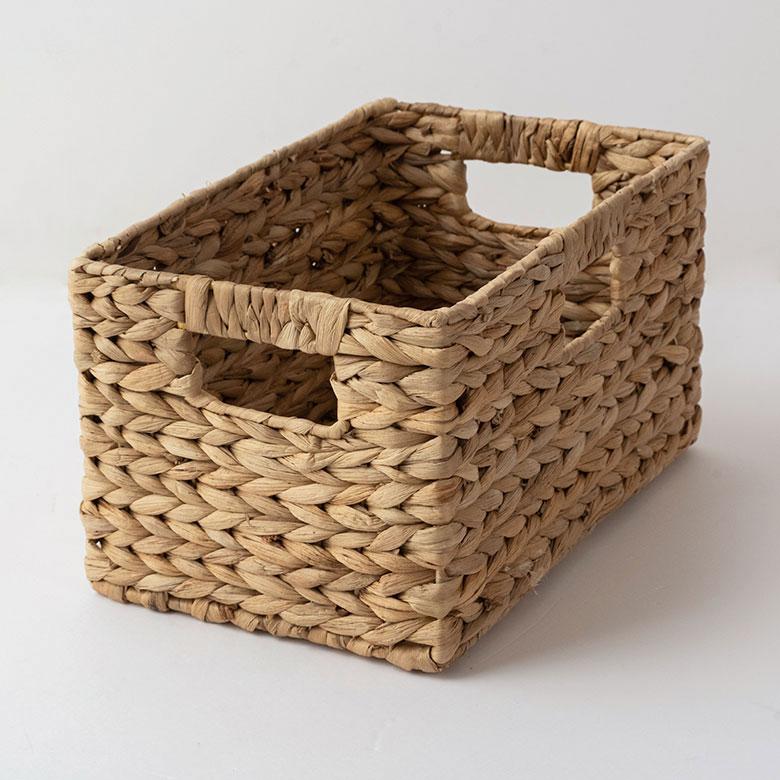 4個セット かご バスケット 持ち手 付き ウォーターヒヤシンス カラー ボックス インナー 収納 ケース 荷物 ナチュラル おしゃれ 北欧 雑貨 西海岸 set-5070 | ELEMENTS（インテリア） | 16