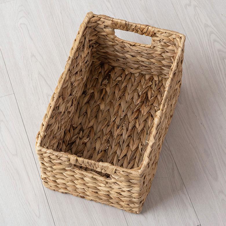 4個セット かご バスケット 持ち手 付き ウォーターヒヤシンス カラー ボックス インナー 収納 ケース 荷物 ナチュラル おしゃれ 北欧 雑貨 西海岸 set-5070 | ELEMENTS（インテリア） | 17