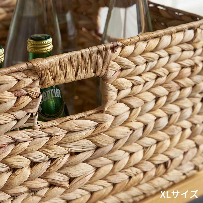 4個セット かご バスケット 持ち手 付き ウォーターヒヤシンス カラー ボックス インナー 収納 ケース 荷物 ナチュラル おしゃれ 北欧 雑貨 西海岸 set-5070 | ELEMENTS（インテリア） | 01