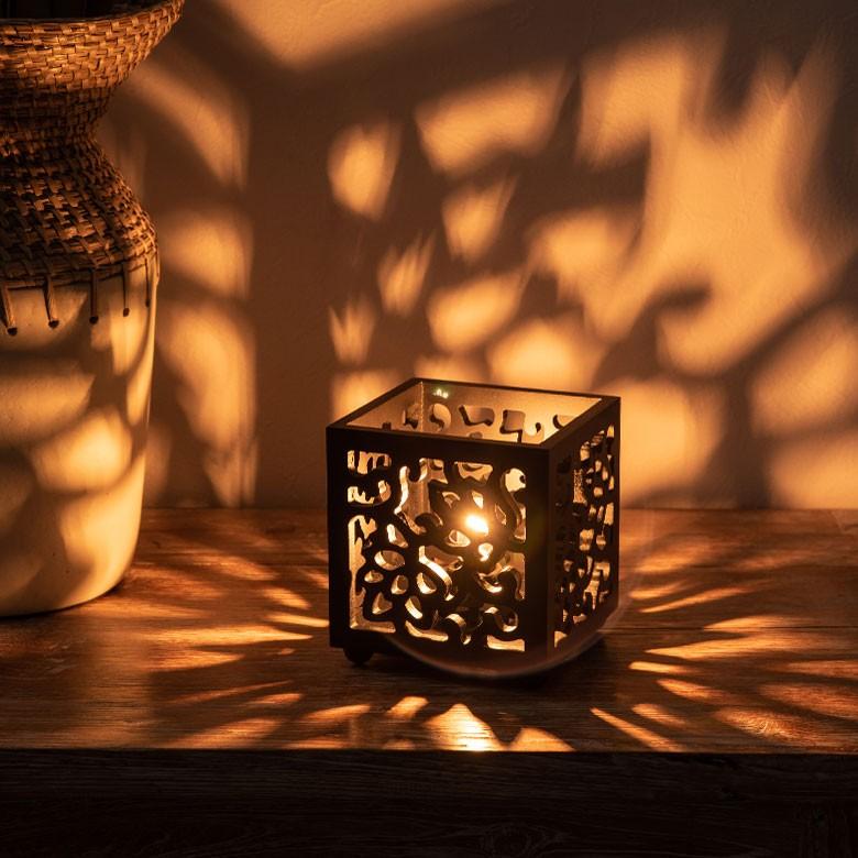 卓上ランプ アジアン 彫刻 アートパネル  シンプル モダン アジアン雑貨 照明器具 間接照明 和 おしゃれ vn50730 | ブランド登録なし | 03