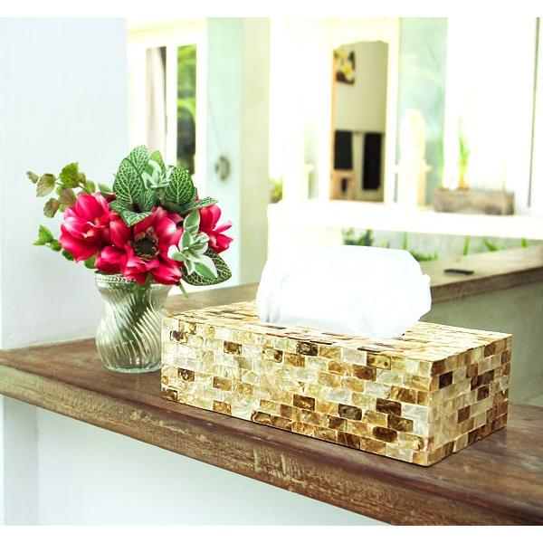 パールシェル製ティッシュケースボックス ゴールド アジア工房 vn50770 | ブランド登録なし | 01