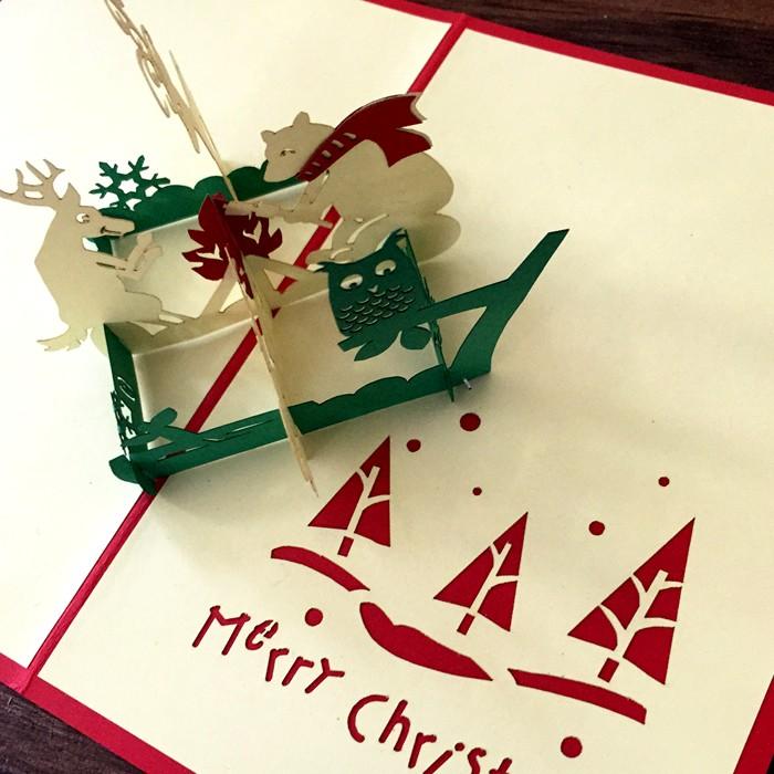 ポップアップクリスマスカード たき火 vn51101 | ブランド登録なし | 01