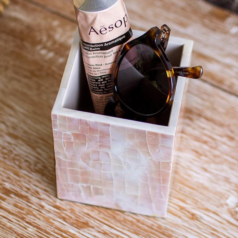 ペン立て 手作り おしゃれ アジアン シェル ペンスタンド スタンド ケース 貝殻 デスク収納 パールシェル ステーショナリー カトラリー アジア工房 vn5112 | ブランド登録なし | 16