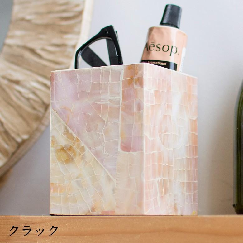 ペン立て 手作り おしゃれ アジアン シェル ペンスタンド スタンド ケース 貝殻 デスク収納 パールシェル ステーショナリー カトラリー アジア工房 vn5112 | ブランド登録なし | 07