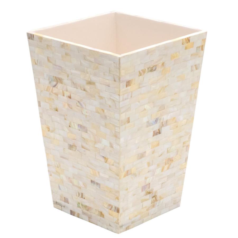 ごみ箱 おしゃれ 台形 ダストボックス ゴミ箱 パール シェル 収納 分別 リビング ダイニング プランターカバー アジア工房 vn5114 | ブランド登録なし | 15