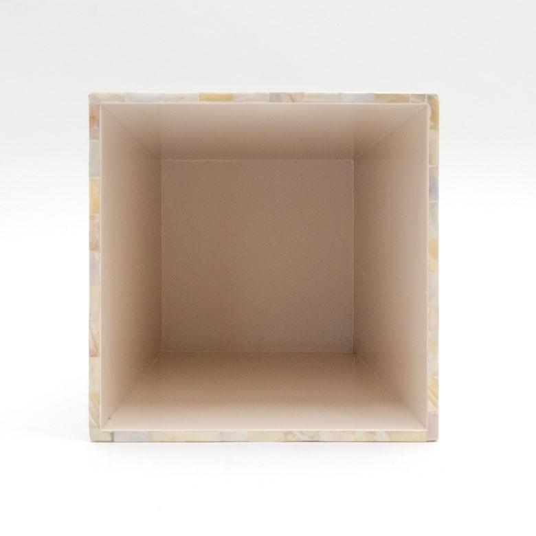 ごみ箱 おしゃれ 台形 ダストボックス ゴミ箱 パール シェル 収納 分別 リビング ダイニング プランターカバー アジア工房 vn5114 | ブランド登録なし | 07