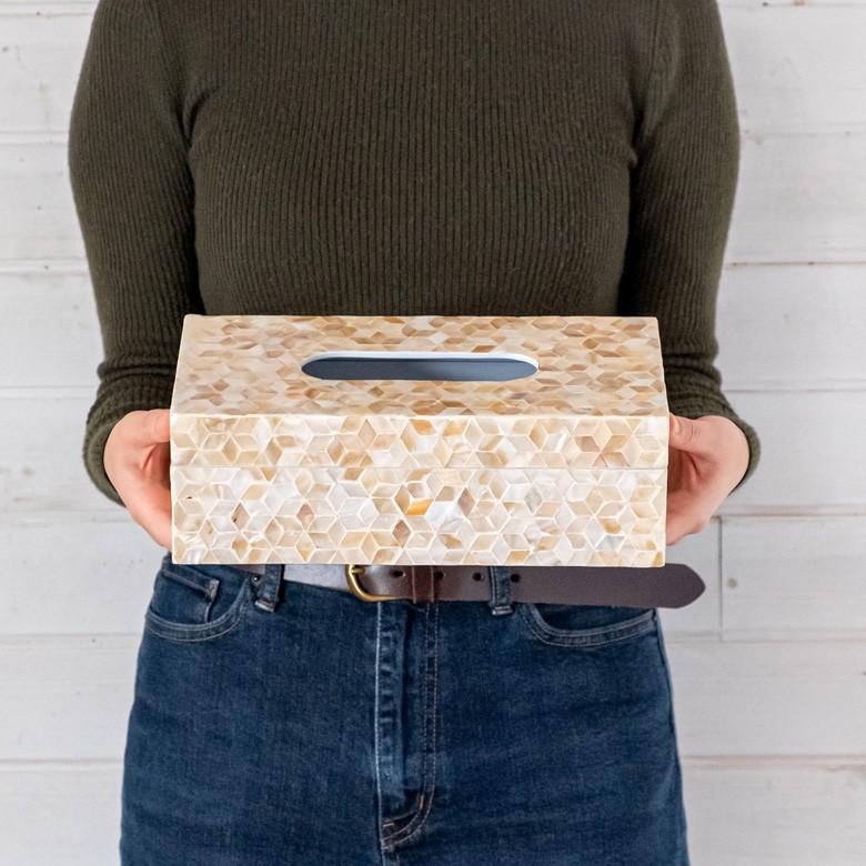 ティッシュケース シェル アジアン おしゃれ ティッシュカバー ティッシュボックス ティッシュホルダー 貝殻 リゾート アジア工房 vn511 | ブランド登録なし | 11