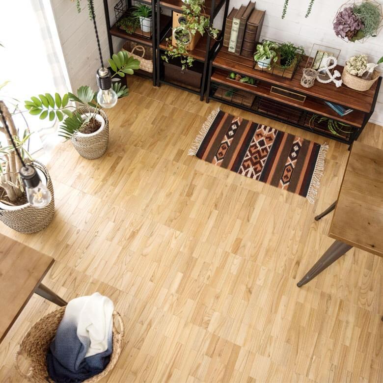 フロアタイル ウッド シート 天然木 フローリング マット カーペット 接着剤不要 置くだけ 木目 傷防止 賃貸 DIY 床材 リフォーム 1枚 トイレ 玄関 wft-30-1pc | ELEMENTS（インテリア） | 06