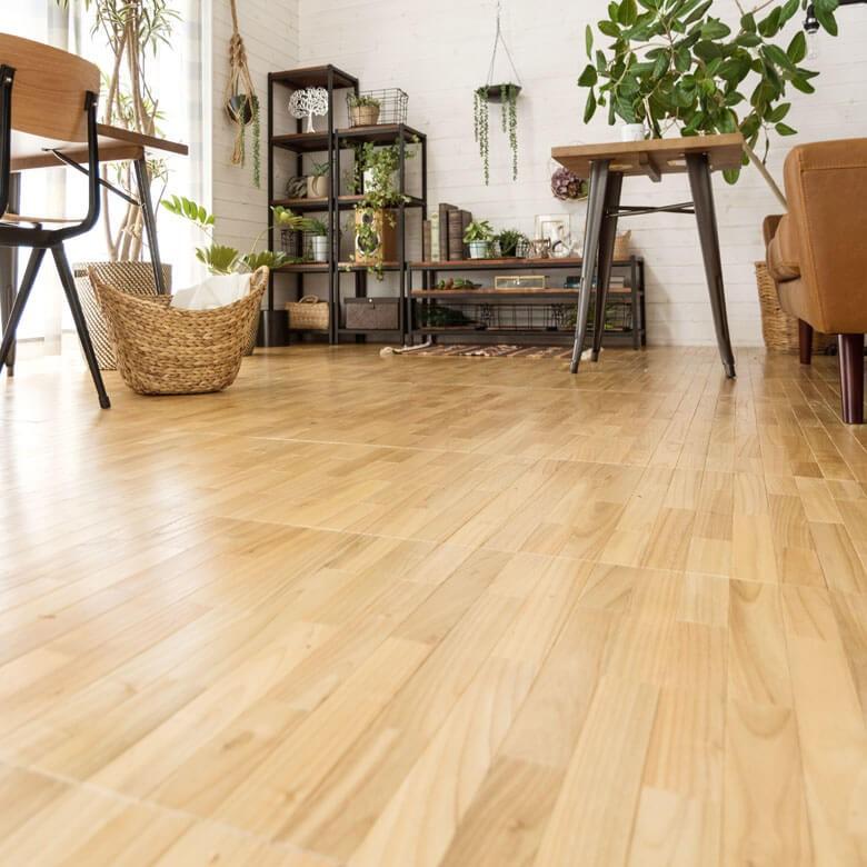 フロアタイル ウッド シート 天然木 フローリング マット カーペット 接着剤不要 置くだけ 木目 傷防止 賃貸 DIY 床材 リフォーム 1枚 トイレ 玄関 wft-30-1pc | ELEMENTS（インテリア） | 09