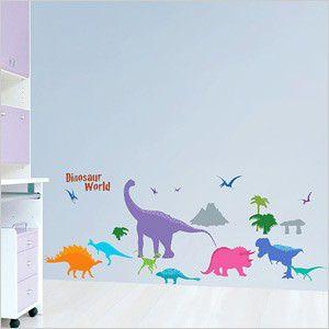 ウォールステッカー シールタイプ Dinosaur World ws81009｜elements