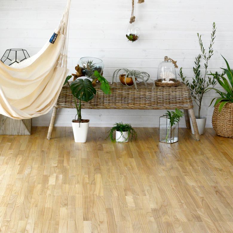 フローリングカーペット ウッドカーペット 4.5畳 江戸間 260×260cm 床材 天然木 無垢材 DIY 簡単 敷くだけ フローリング 1梱包 xs-30-e45 | ELEMENTS（インテリア） | 17