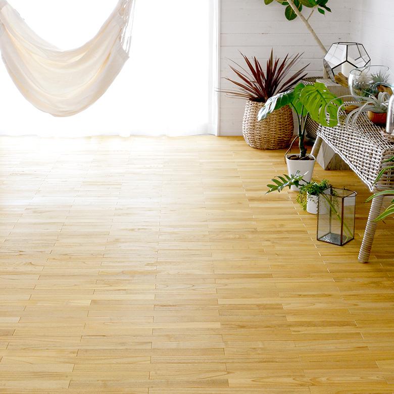 フローリングカーペット ウッドカーペット 4.5畳 江戸間 260×260cm 床材 天然木 無垢材 DIY 簡単 敷くだけ フローリング 1梱包 xs-30-e45 | ELEMENTS（インテリア） | 08