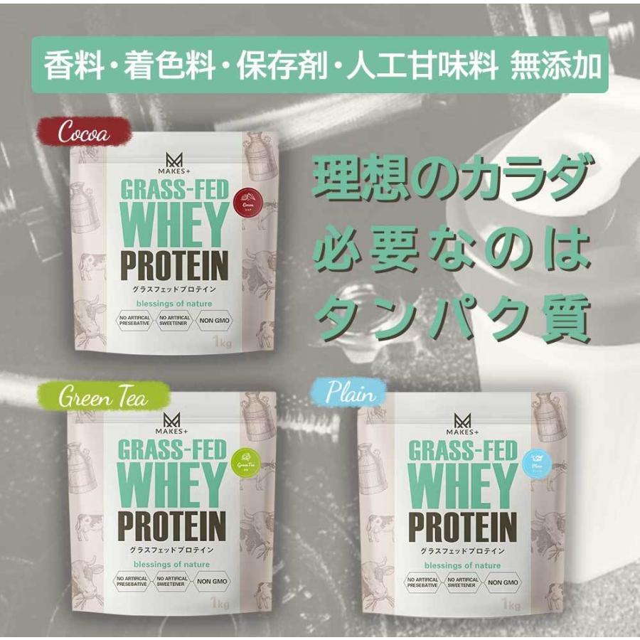グラスフェッド ホエイプロテイン 1kg プレーン WPC 人口甘味料・香料