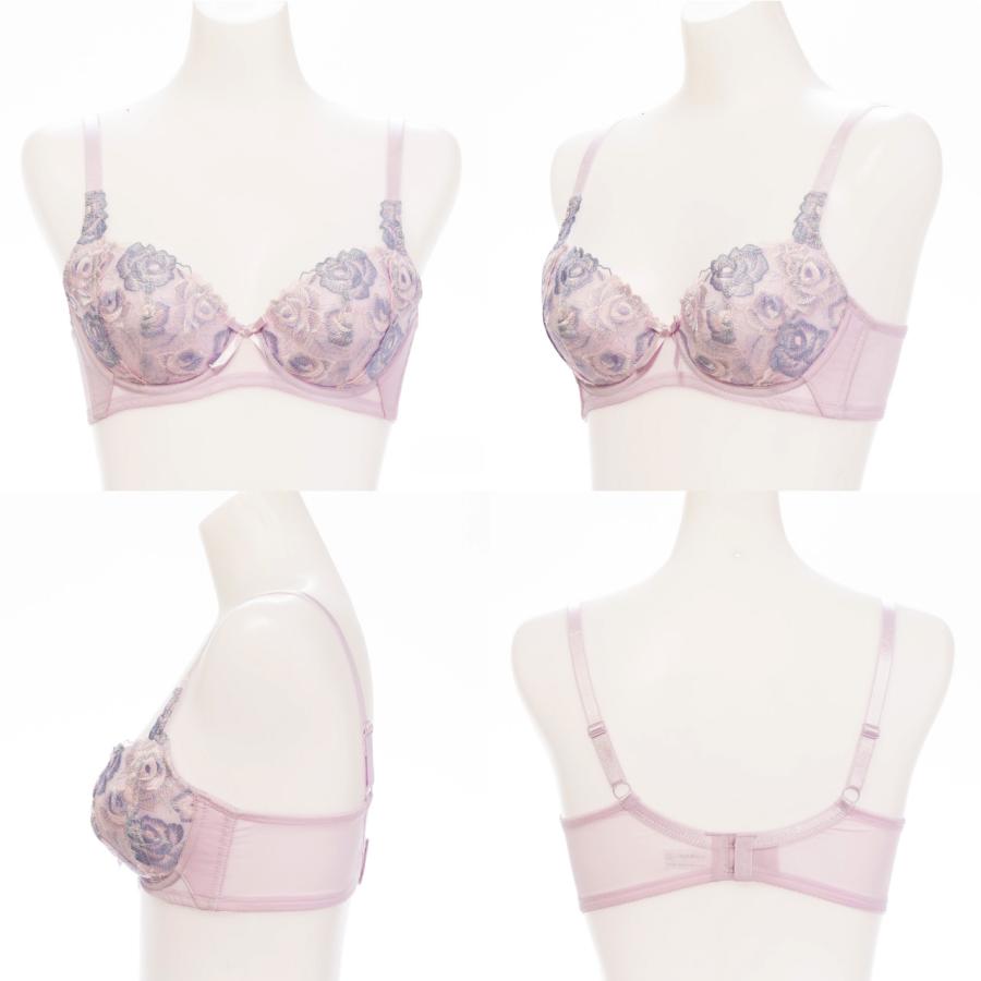 横流れを防止する美胸ブラ ワイヤーブラジャー シャルマン 女性 下着 レディース 脇高 ブラ 単品 花柄 レースランジェリー ブラジャー エレーヌ elene 爆買 |  | 07