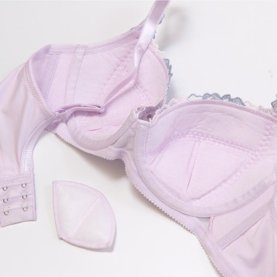 横流れを防止する美胸ブラ ワイヤーブラジャー シャルマン 女性 下着 レディース 脇高 ブラ 単品 花柄 レースランジェリー ブラジャー エレーヌ elene 爆買 |  | 08