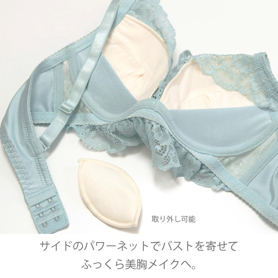 NAO LINGERIE ティール レース ノンワイヤーブラ ショーツセット NAO LINGERIE ティール レース ノンワイヤーブラ ショーツセット