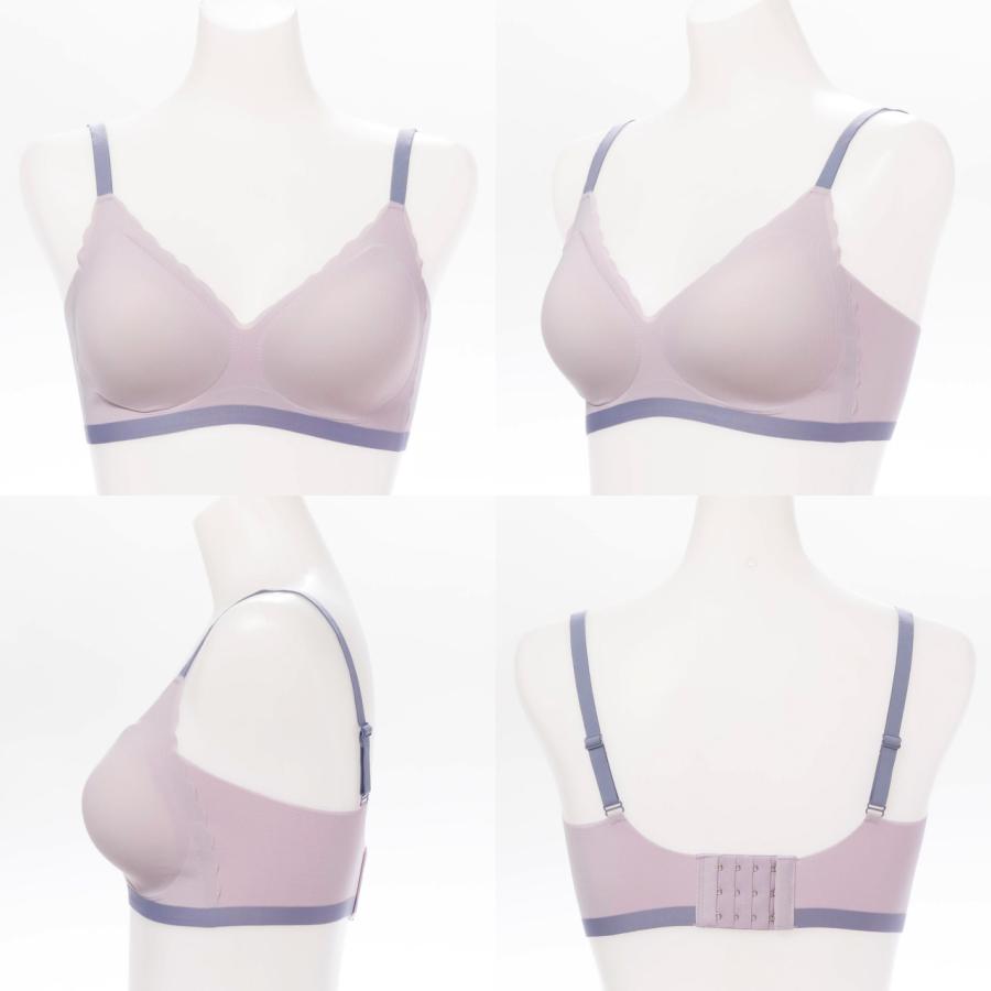 シームレスブラ シームレスフィット バイカラースカラップ ノンワイヤーブラ pofu レディース 下着 女性 ワイヤレス 小さいサイズ エレーヌ elene 爆買 |  | 16