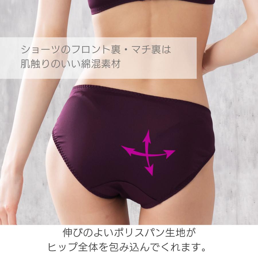 ノンワイヤーブラジャー ショーツセット M〜3L アナスタシア ソニアブラック ノンワイヤー 盛れる 上下セット 小さい 女性 下着 レディース エレーヌ elene | SONIA BLACK | 03