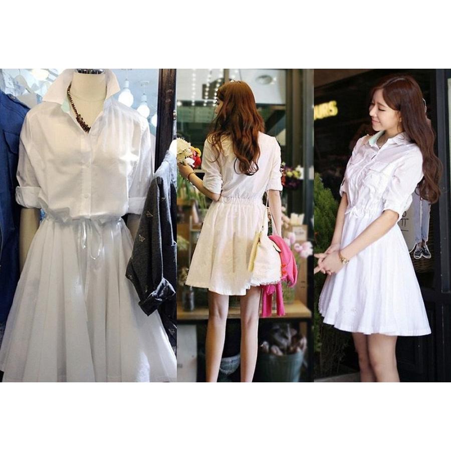 レディース ワンピース 服 白ワンピース 長袖 レディースファッション ワンピースファッション 送料無料 可愛い シャツワンピ 清楚 お呼ばれコーデ エルネフジャパン 通販 Yahoo ショッピング