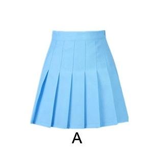 レディース プリーツ スカート 膝上丈 ミニスカート 無地 フレア