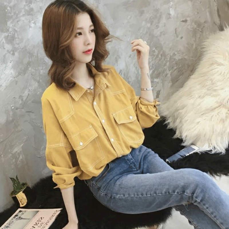 レディース 韓国ファッション ブラウス ロングシャツ 長袖シャツ 
