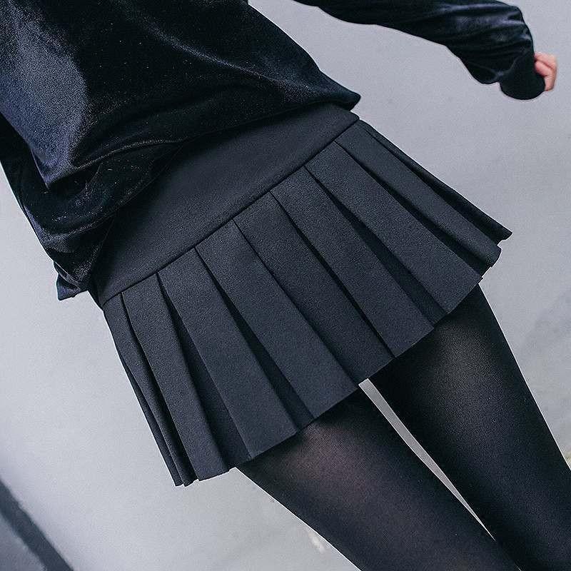 レディース プリーツスカート ハイウエスト ミニ丈 秋 冬 ボトムス