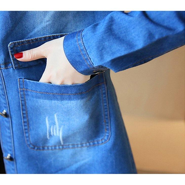 爆売り レディース デニムシャツ ロング丈 長袖 大きいサイズ ジャケット コート 春 おしゃれ ゆったり プリント カジュアル デート お出かけ ネイビー 五分 七分袖 サイズ Xxxxl Www We Job Com