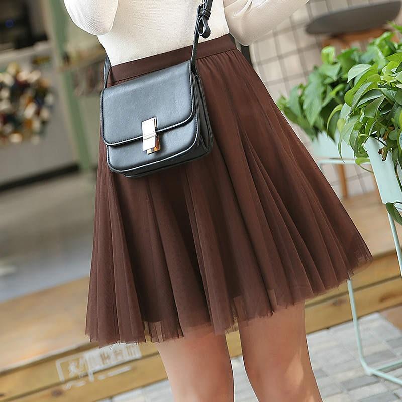 レディース チュールスカート ハイウエスト ミニ丈 膝上丈 ボトムス  