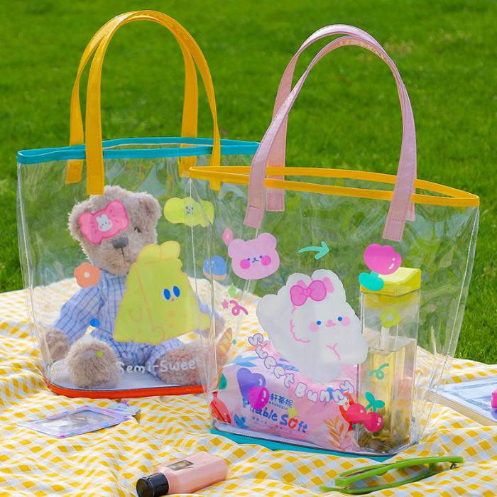 キッズ プールバッグ ビニールバッグ プール ビーチバッグ 海