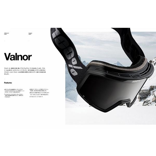 100% スノーゴーグル ワンハンドレッドパーセント VALNOR ヴァルナー