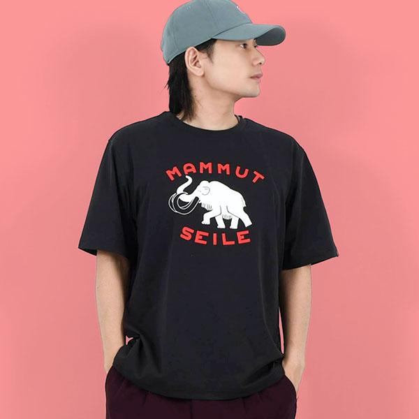 新品未使用　MAMMUT カットソー　Sサイズ MAMMUT（マムート） tシャツ 「速乾」QD ロゴ プリント ロングスリーブ