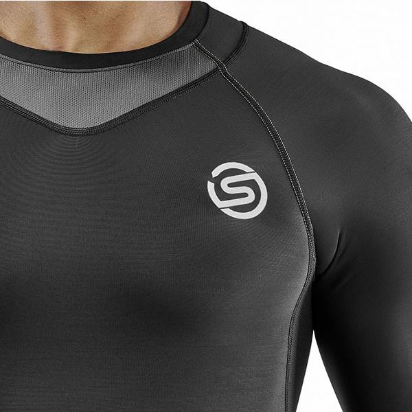 SKINS 長袖トレーニングシャツ L 黒 SKINS（スキンズ） 長袖 コンプレッション SKINS SERIES-3 メンズ
