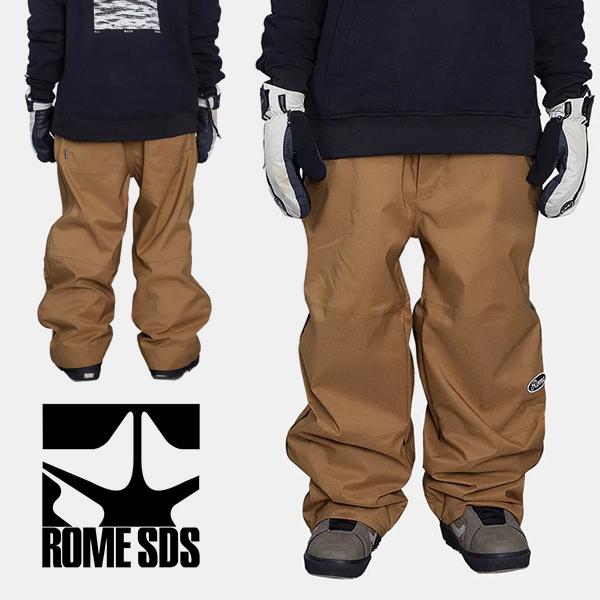 ROME ローム メンズ バギーパンツ スノボ サイズS KHAKI 新品 ROME ローム ウェア BAGGY PANTS 22-23 CHINO メンズ パンツ