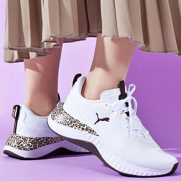 PUMA（プーマ） 2026春夏新作 ヒョウ柄 レディース スニーカー 履き