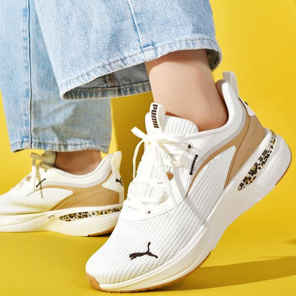ヒョウ柄 プーマ レディース スニーカー 履き心地抜群 ふわふわインソール PUMA SOFTRIDE チャーム アニマル ウィメンズ レオパード 2026春夏新作 312967 | PUMA | 18