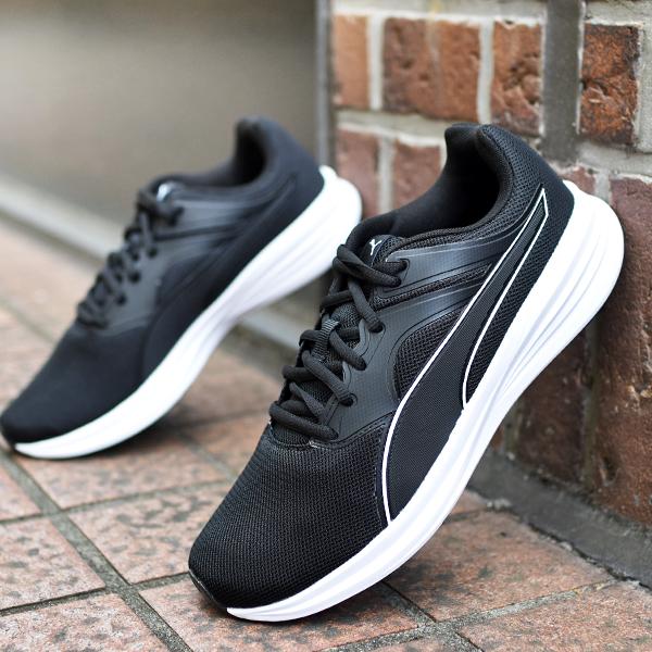 PUMA ブラック ランニングシューズ レディース PUMA（プーマ） メンズ レディース スニーカー トランスポート