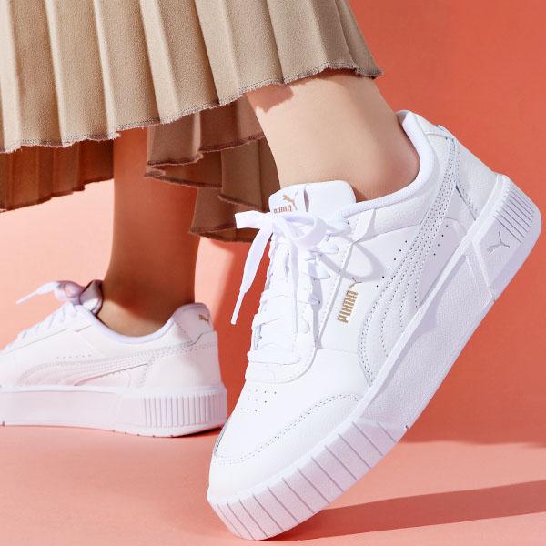 PUMA　白厚底スニーカー PUMA（プーマ） 2026春夏新色 レディース 厚底 スニーカー キャリーナ