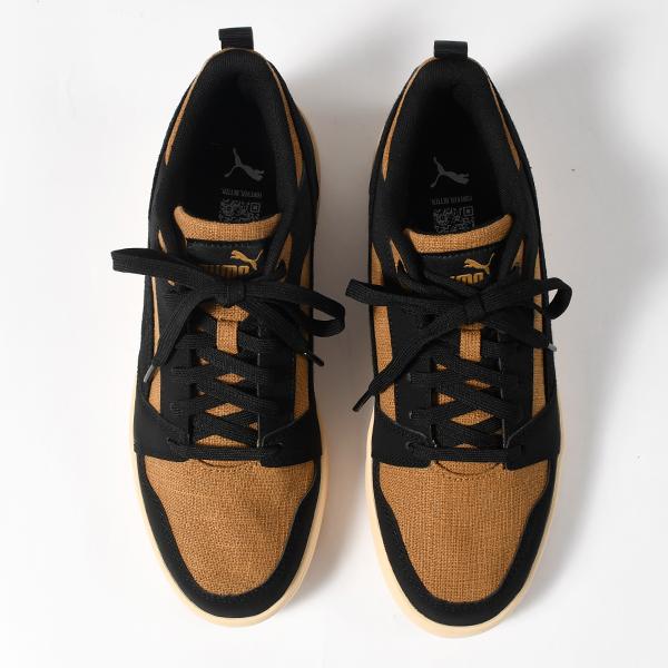 2026春夏新作 アッパー麻素材 プーマ メンズ スニーカー PUMA リバウンド V6 ロウ H ローカット シューズ 靴 407402の画像