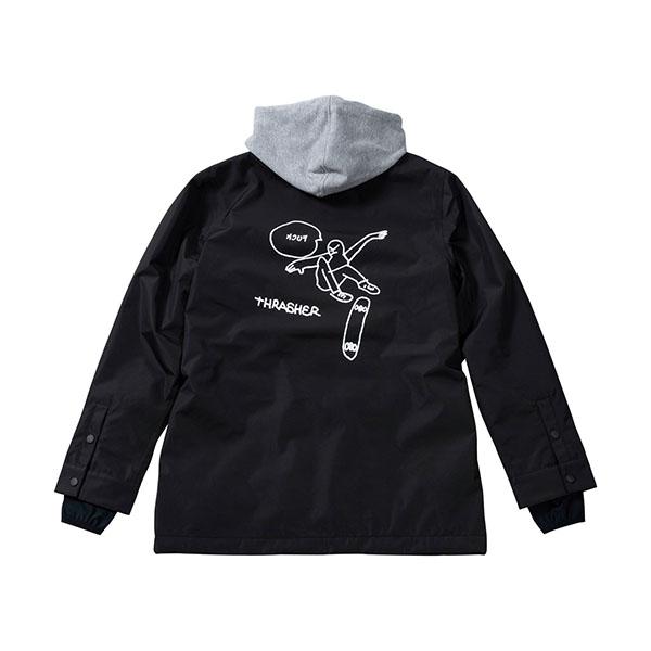 ラスト1点 Mサイズ 40%off スノーボードウェア コーチジャケット AA HARDWEAR ダブルエー ハードウェア ブラック SELBY JACKET レディース ガール ジャケットの画像