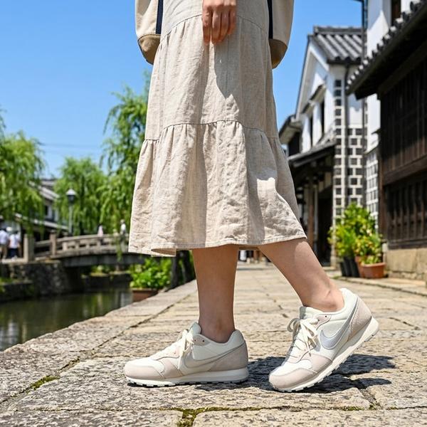 2026夏新作 ナイキ スニーカー レディース NIKE MDランナー 2 MD RUNNER レトロランニング クラシック スウェード スエード シューズ 靴 ホワイト 749869の画像