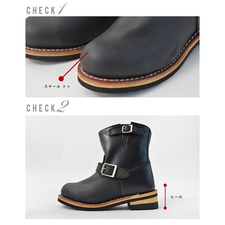 エンジニア ブーツ メンズ レディース ENGNEER BOOTS 9809 ショート
