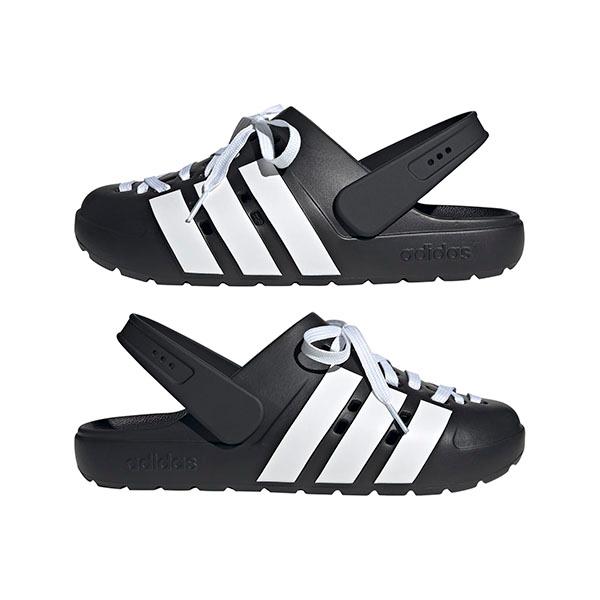 2026春夏新色 シューレース付き 2WAY 可動ストラップ アディダス サンダル adidas ADILETTE CLOG LACE U クロッグサンダル JR4025 JR4027 2026アップデートの画像