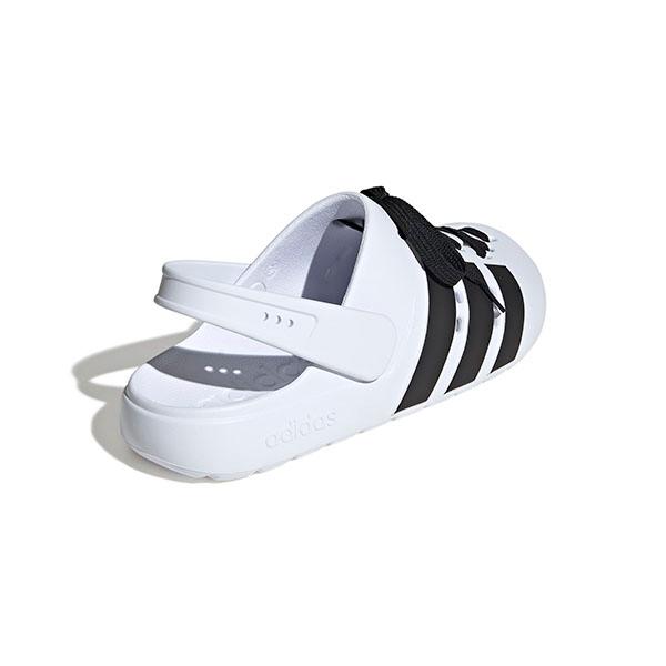 2026春夏新色 シューレース付き 2WAY 可動ストラップ アディダス サンダル adidas ADILETTE CLOG LACE U クロッグサンダル JR4025 JR4027 2026アップデートの画像
