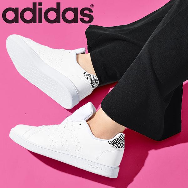 ゼブラ柄 アディダス レディース スニーカー Adidas Advancourt 人気の雑貨がズラリ K アドバンコート ホワイト 21秋新色 ローカット Gv7127 靴 シューズ 白