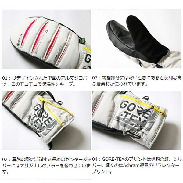 Mサイズのみ スノーボード グローブ Ashram アシュラム 手袋 ミトン