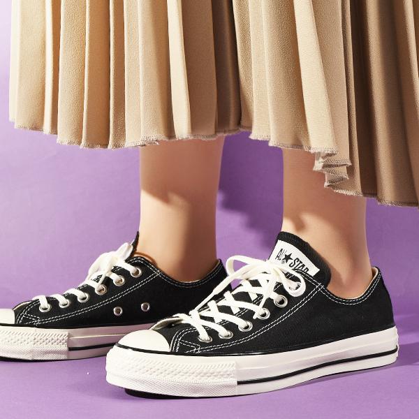 コンバース オールスター US OX スニーカー メンズ レディース CONVERSE ALL STAR キャンバス ブラック ホワイト/トリコ 1SD286 1SD287 シューズ 靴 定番の画像