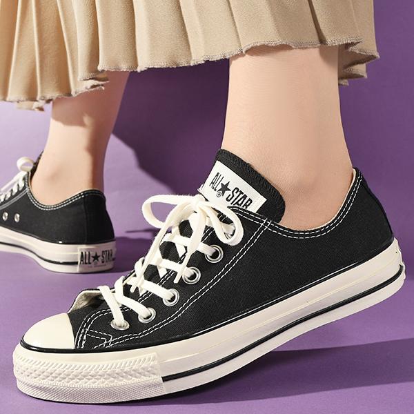 コンバース オールスター US OX スニーカー メンズ レディース CONVERSE ALL STAR キャンバス ブラック ホワイト/トリコ 1SD286 1SD287 シューズ 靴 定番の画像