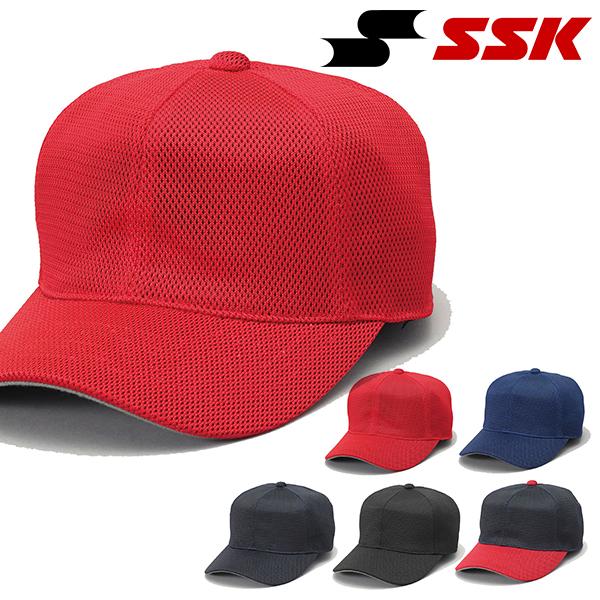 エスエスケイ SSK 角ツバ6方型オールメッシュベースボールキャップ メンズ レディース CAP 帽子 野球用品 得割20 BC073 | エスエスケイ（スポーツ用品）