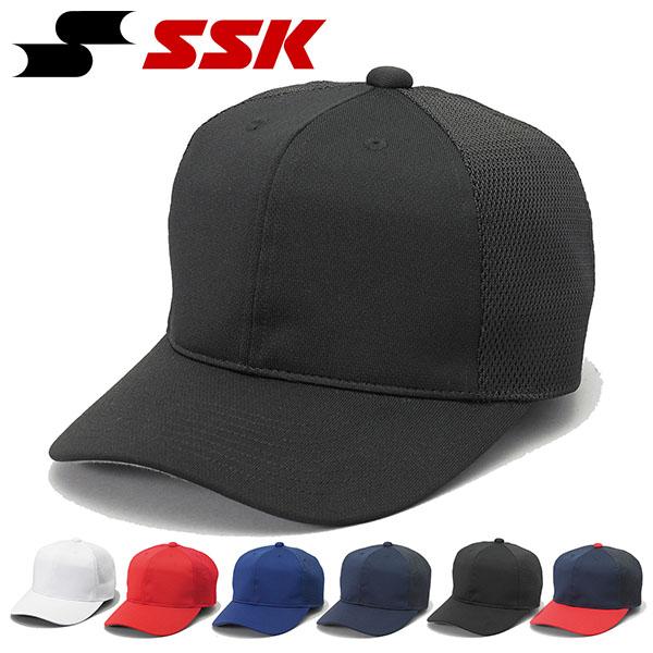 エスエスケイ SSK 角ツバ6方型半メッシュベースボールキャップ メンズ レディース CAP 帽子 野球用品 得割21 BC074 | エスエスケイ（スポーツ用品）