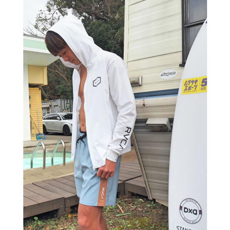 送料無料 RVCA ルーカ 長袖 ラッシュガード HEX LS SURF HOODIE メンズ ラッシュ パーカー 水着 サーフィン 水陸両用 ラッシュ BE041-800 2024春夏新作 10%off｜elephant｜08